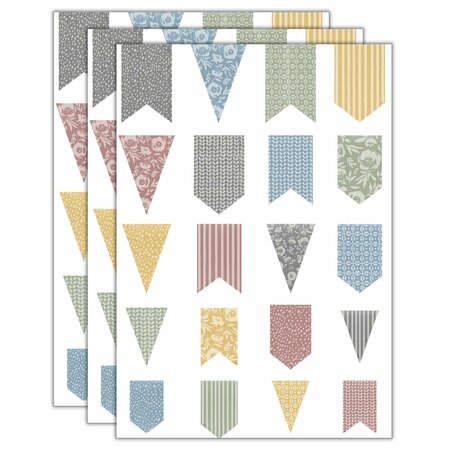 TEACHER CREATED RESOURCES Classroom Cottage Pennants Accents, Assorted Sizes, 180PK 7197
